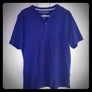 Banana Republic cobalt blue cotton tee